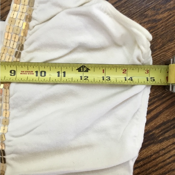 White and gold Sequence Halter Top - Picture 3 of 6